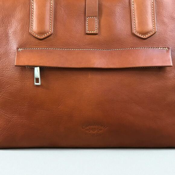 CAVALCANTI Italian Designer Leather Satchel Shoulder Bag Brown Luxury Timeless - Picture 5 of 14
